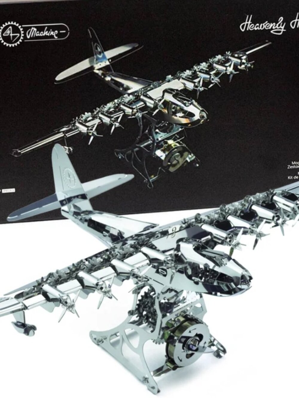 TIME FOR MACHINE-HEAVENLY HERCULES-H-4 MODEL BUILDING 3D KIT-WIND-UP MOVING -NEW